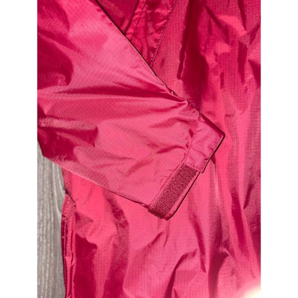 Vintage L.L. Bean Rain Jacket Trench Coat Nylon Women's Size L Regular Red - Picture 5 of 8